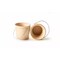 Kitcheniva 20 Pcs Miniature Tall Natural Wooden Bucket Wire Handle Pail Kids Toy Crafts
